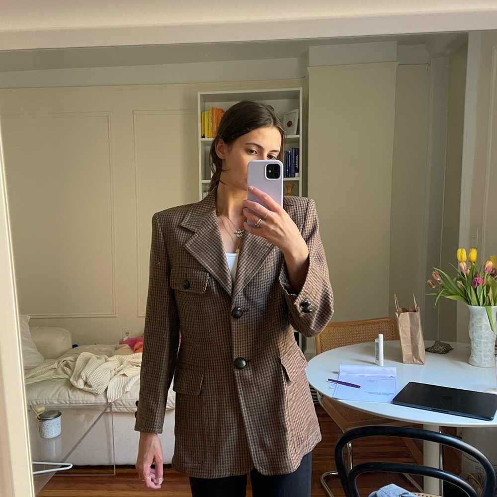 Brown brown vintage wool blazer
